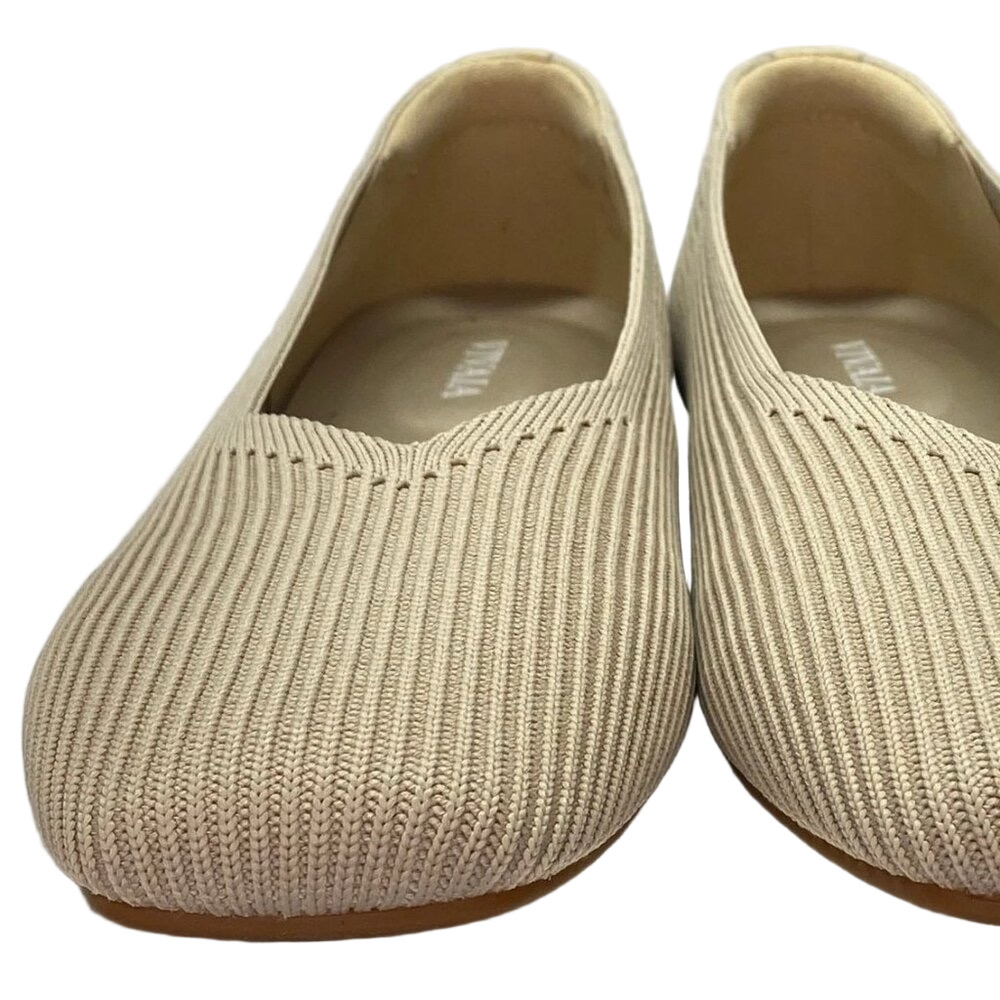 NEW VIVAIA Women’s Margot 2.0 Knit Flats – Tan, Size 7